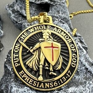 316L Stainless Knights Templar Armor of God Ephesians Chain